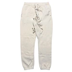 Mens Fear of God Essentials Cream Streetwear Jogger Sweatpants Size M